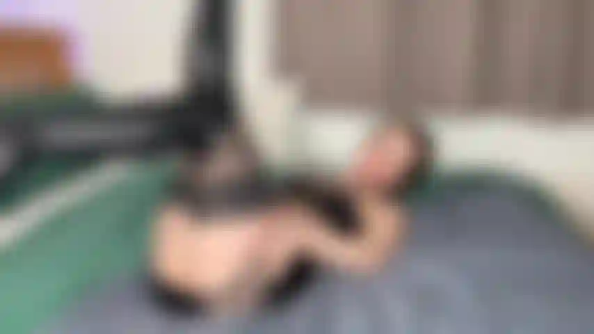 Wetlook outfit with boots popping plug and wand to cum
