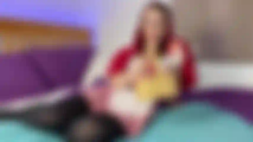 Horny red riding hood using vibe