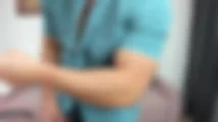 Taking my shirt off and flexing biceps, talking dirty to