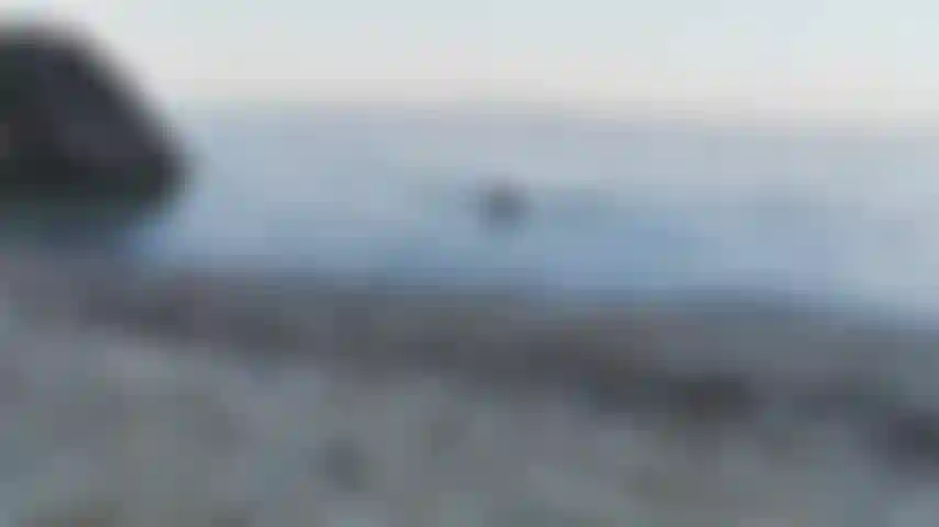 Nado pelado no final da tarde.