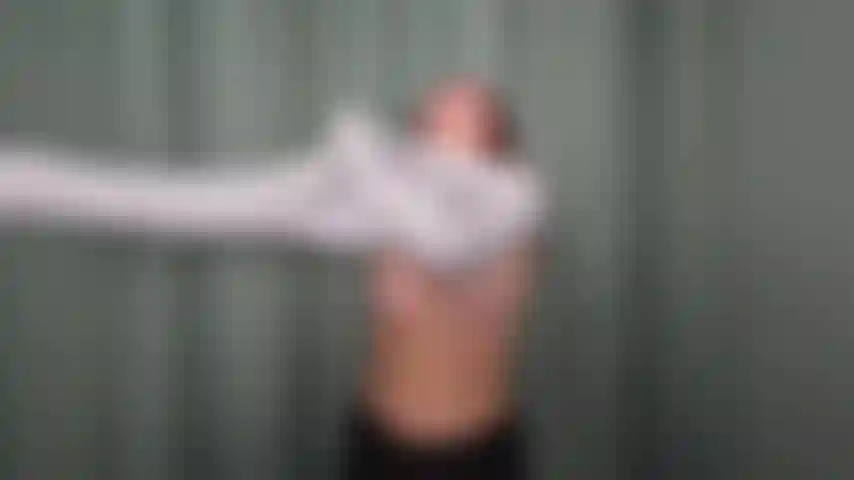 No Nut November - Teasing You by trying on different tshirts, showing off my tits, nipples and hairy armpits, NSFW version