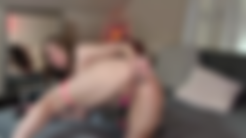sexy ass anal dildo pounding curled hair behind view