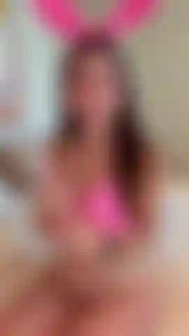 JOI - Cute Pink PVC Bunny - Dildo, Titty Play, Penetration, Countdown