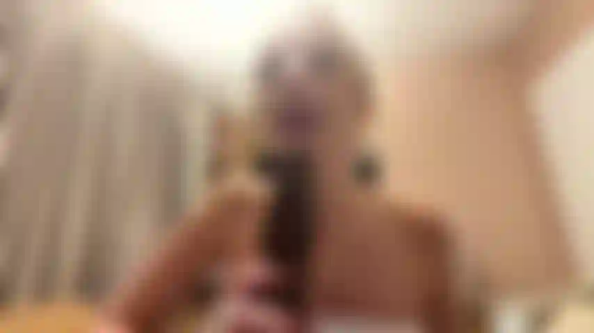 Sucking a big black cock