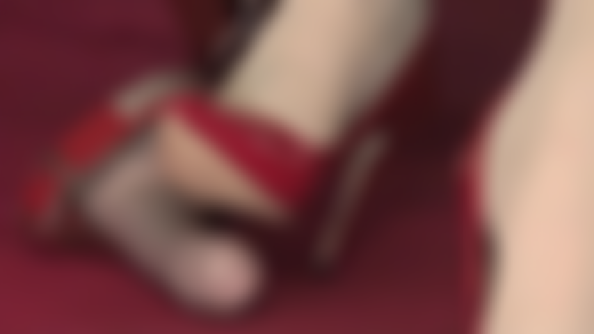 Leashed at my feet - These heels not only play with your cock but,  more importantly, your mind as well.