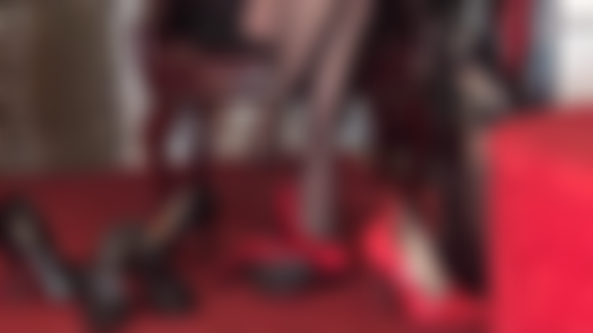 Heel sub, go to your happy place at Mistress' wonderful feet, surrounded by a selection of her beautiful heels, your slave dick crushed, teased and tortured by shoes, feet and Mistress' whip.
