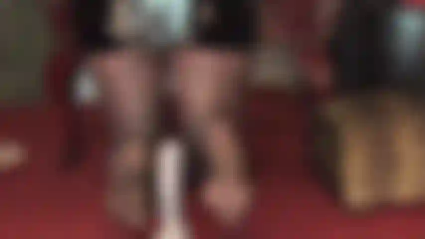 Você aguenta 30 minutos de pés de meia-calça sedosos provocando o pau do seu escravo em um footjob reverso?