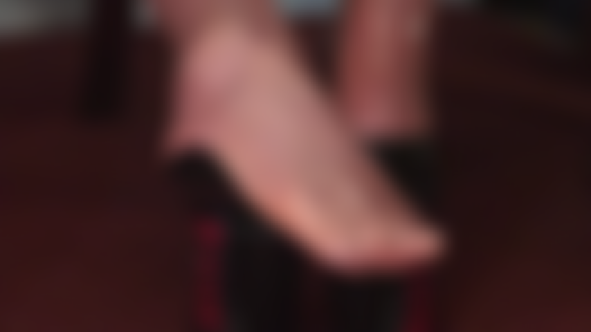 Latex toes tease your fetish heart - Nude transparent rubber stockings are peeking out of tall platform mules. You want to suck them and feel the slick latex gag your mouth.