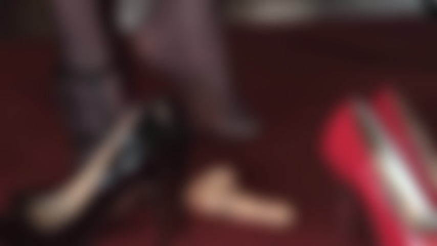 Trampling, Foot Fetish, High Heels - Stepping on your dick in pretty lace pantyhose and sharp stiletto heels.