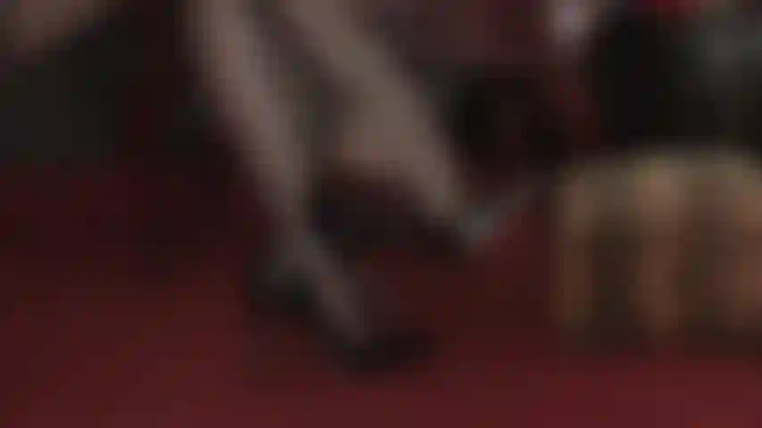 Highly erotic foot tease and stiletto dangling.