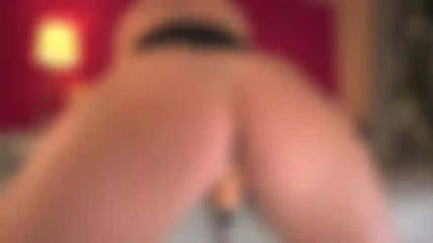 Balançando minha bunda grande e pingando porra na máquina de foder robo.