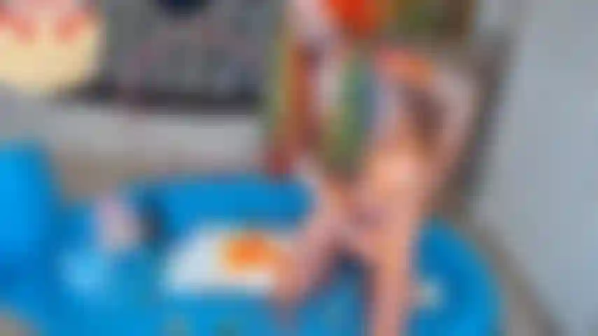 Cake sitting/stomping + extreme syrup sploshing.