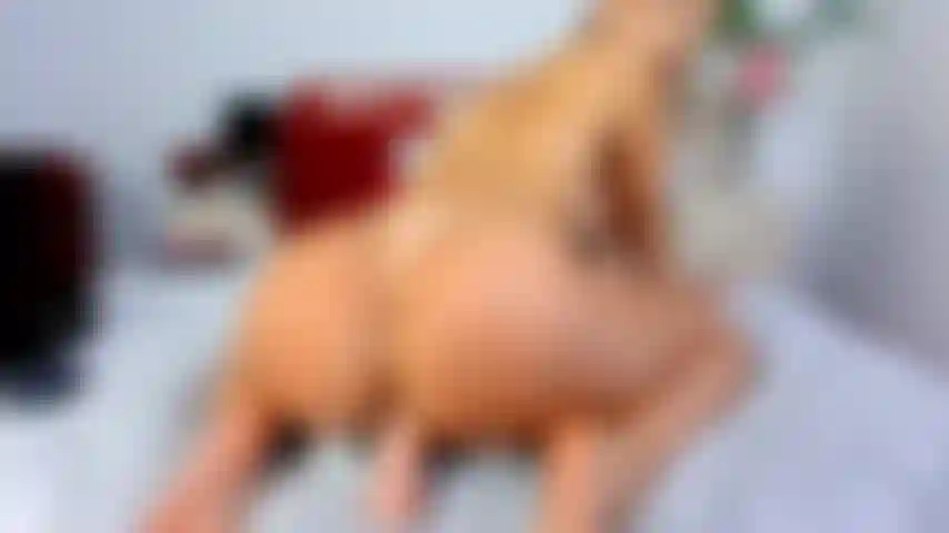 Hot dildo ride back view