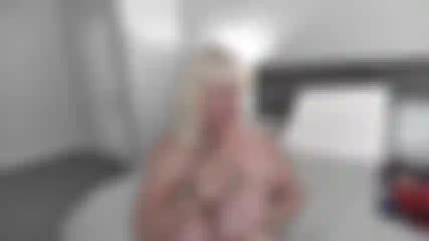 SITTING UP SUCKING ON WHITE TOY----LAYING BACK FUCKING PUSSY WITH WHITE TOY, TITS, TUMMY, & PUSSY