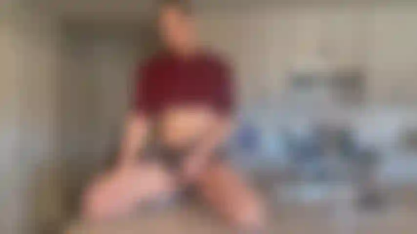 Anal na bancada da cozinha com brinquedo.