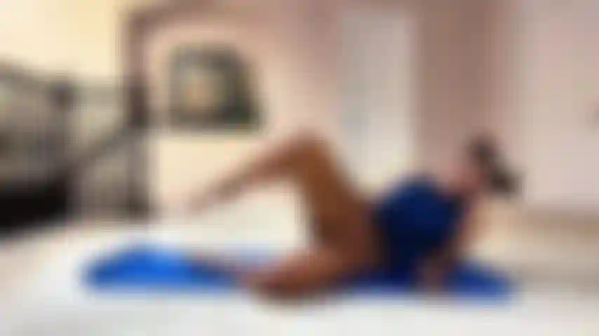 Somehow this keeps happening?! While I show off my stretching routine I strip down to my bra and panties. While I rub my pussy to orgasm, I'm spewing joi at you to get you off too. Do you get horny when you work out? Work out with me and I'm thinking you might. ;) (2 filming angles give you all the POVs you need!)
